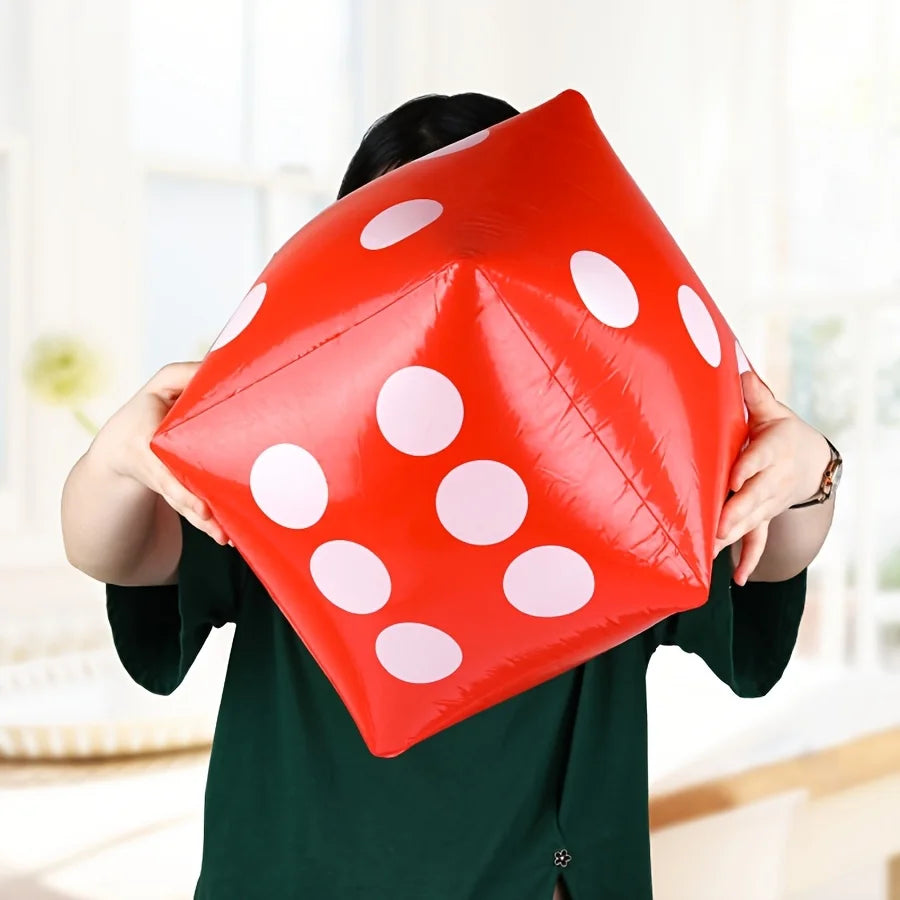 30cm Giant Inflatable Dice Lightweight Pool Party Games Outdoor Activities Fun Summer Beach Water Play Durable Cube JXB