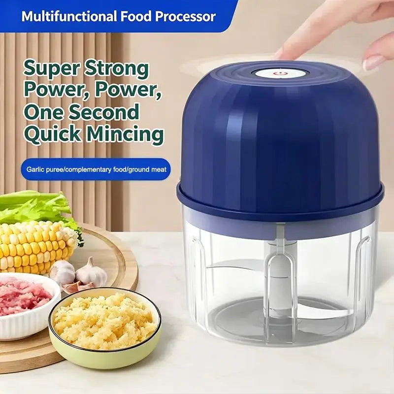 2026 Upgraded Mini Electric Garlic Chopper Portable USB Charging Food Processor Waterproof Veggie Onion Grinder BPA Free Kitchen