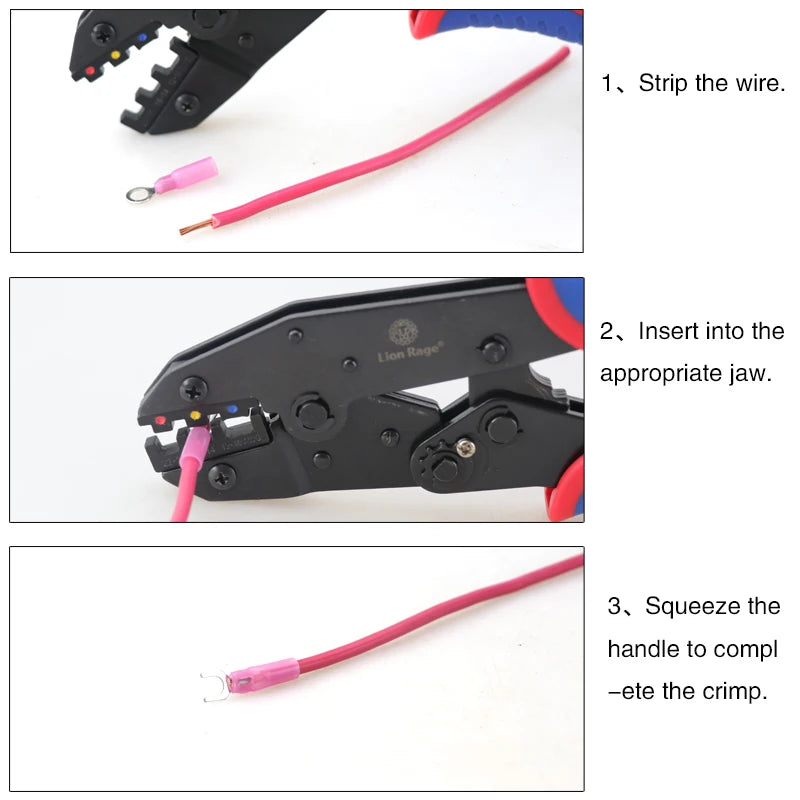 HS-125 BHT Series Electrical Wiring Crimping Pliers - Home Improvement Terminal Crimp Tools Hand Tools for Wire Crimping