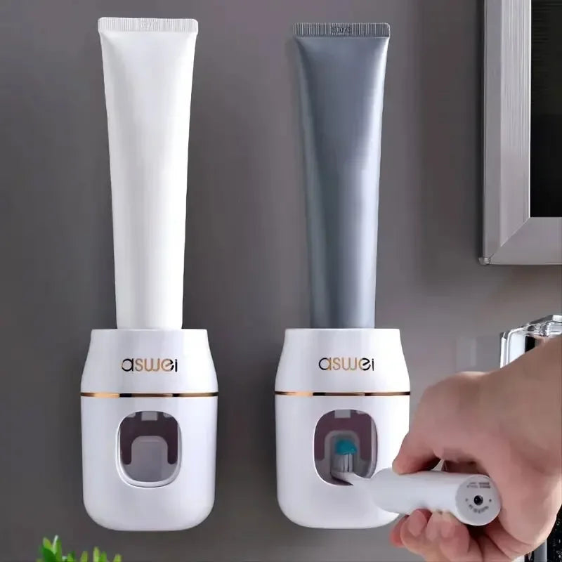 Upgrade Your Bathroom with This 1pc Toothpaste Squeezer and Storage Rack for Easy Automatic Refills