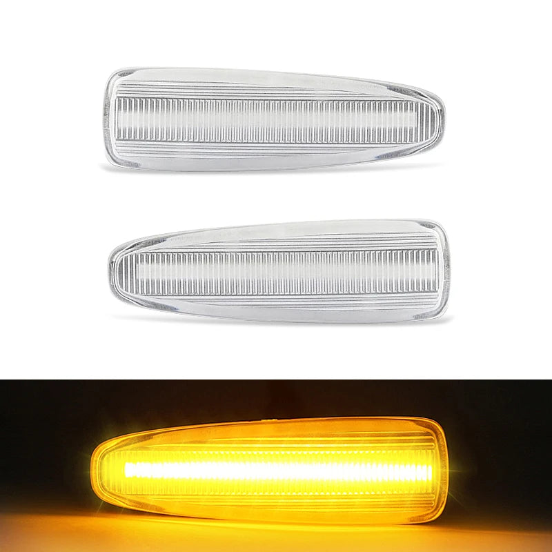 For Mitsubishi Lancer Galant Outlander ASX Mirage Attrage LED Side Marker Lamp Amber Side Fender Turn Signal Lights