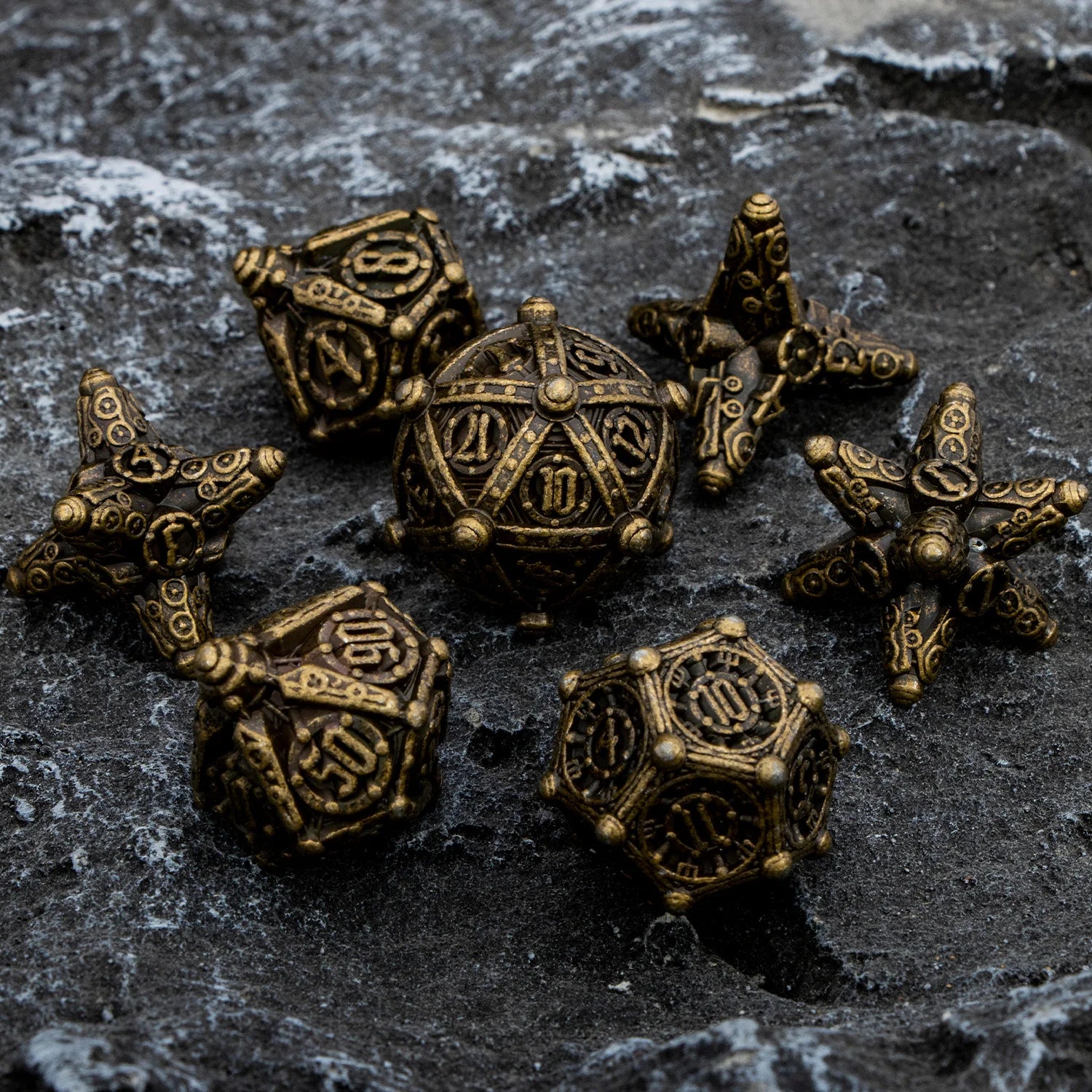 Metal DND Dice Set D&D Polyhedral Dice for Dungeon and Dragon D and D Dice Set RPG Role Playing Games D20 D12 D10 D8 D6 D4