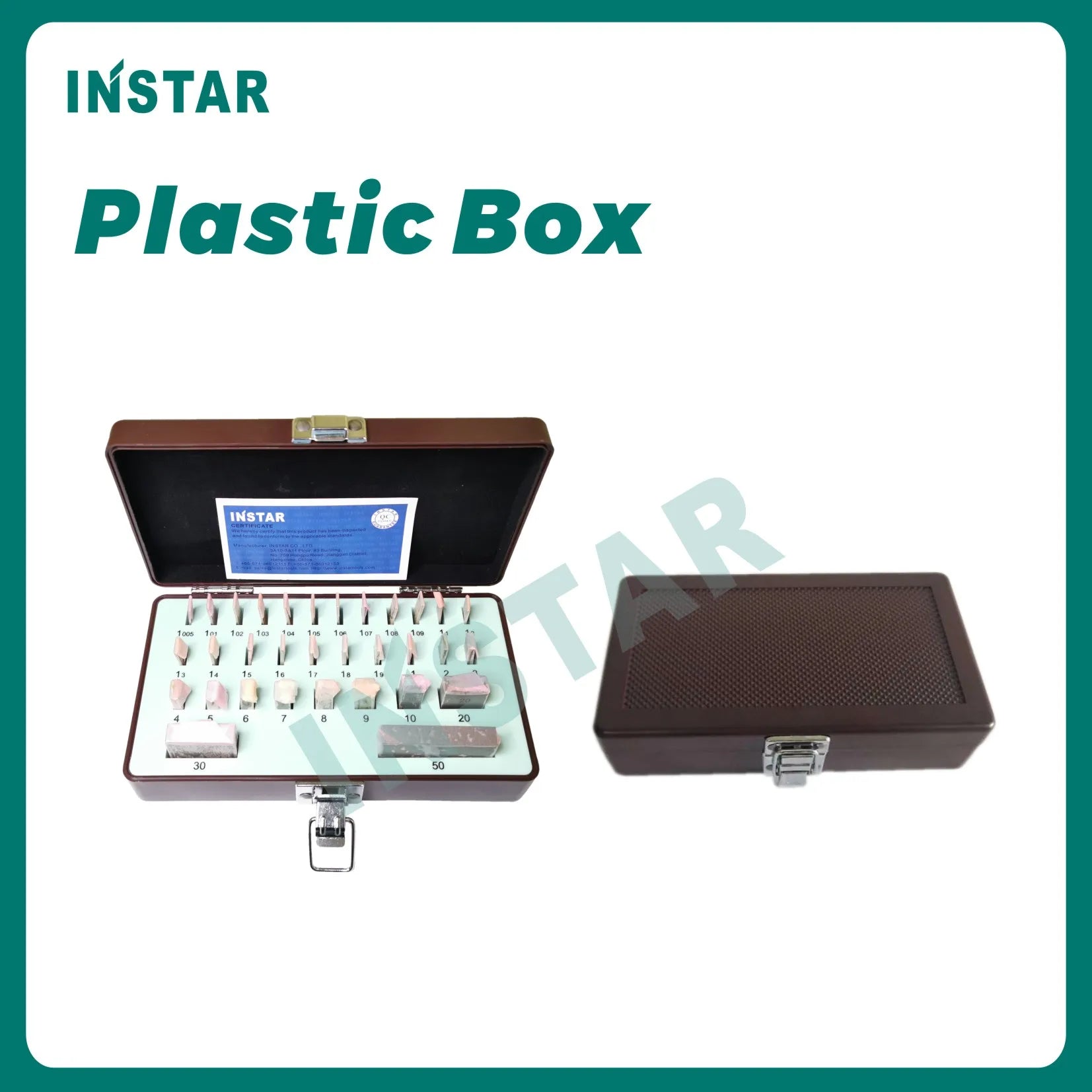 INSTAR Gage Block Set 32PC Grade 0 Medium Class Accuracy 0.00045mm Hardened Steel Gcr15 Industrial Quality 1.005mm-30-50mm