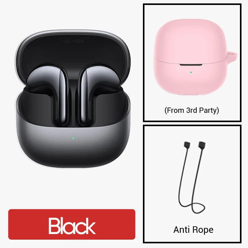 Global Version Xiaomi Buds 5 TWS Earphone Bluetooth 5.4 AI Active Noise Cancelling HiFi Earbuds Recording Voice Lossless Audio
