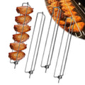 4Pcs Chicken Wing Rails For Grilling Stainless Steel Clamping Chicken Wing Rack BBQ Wing Rails Grill Chicken Roaster Stand JT585