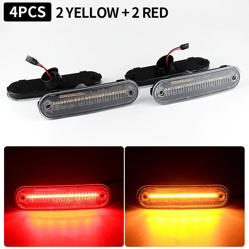 4PCS LED Side Marker Lights Canbus For Mazda Miata MX-5 1990-2005 Smoked/Clear Lens Front Amber Turn Signal Lamp Car Accessories