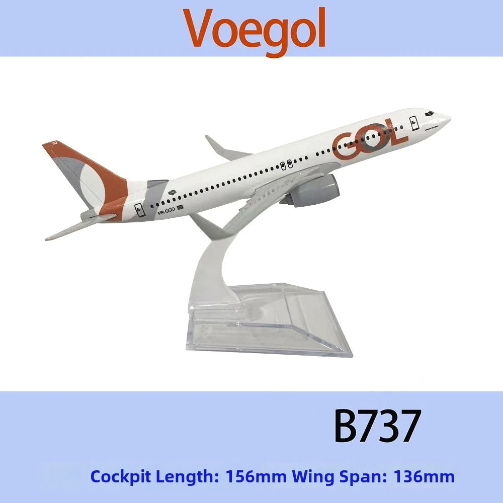 New 15.6cm Brazil Air GOL Airlines Alloy 1/246 Scale Boeing B737 Airways Airplane Model 10 Styles Metal Planes