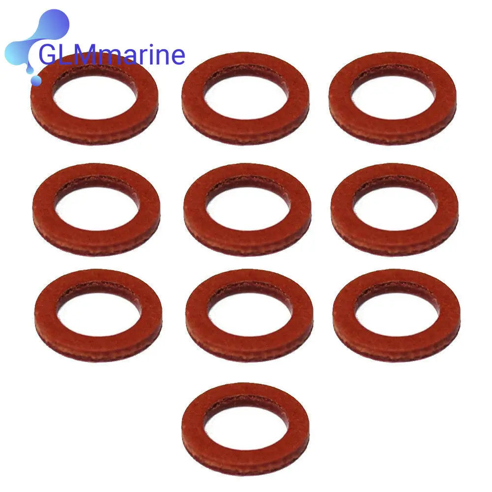 20pcs Red Lower Unit Oil Drain Screw Gasket Fit For Yamaha 4-STROKE OUTBOARD MODELS 90430-08020-00 90430-08003