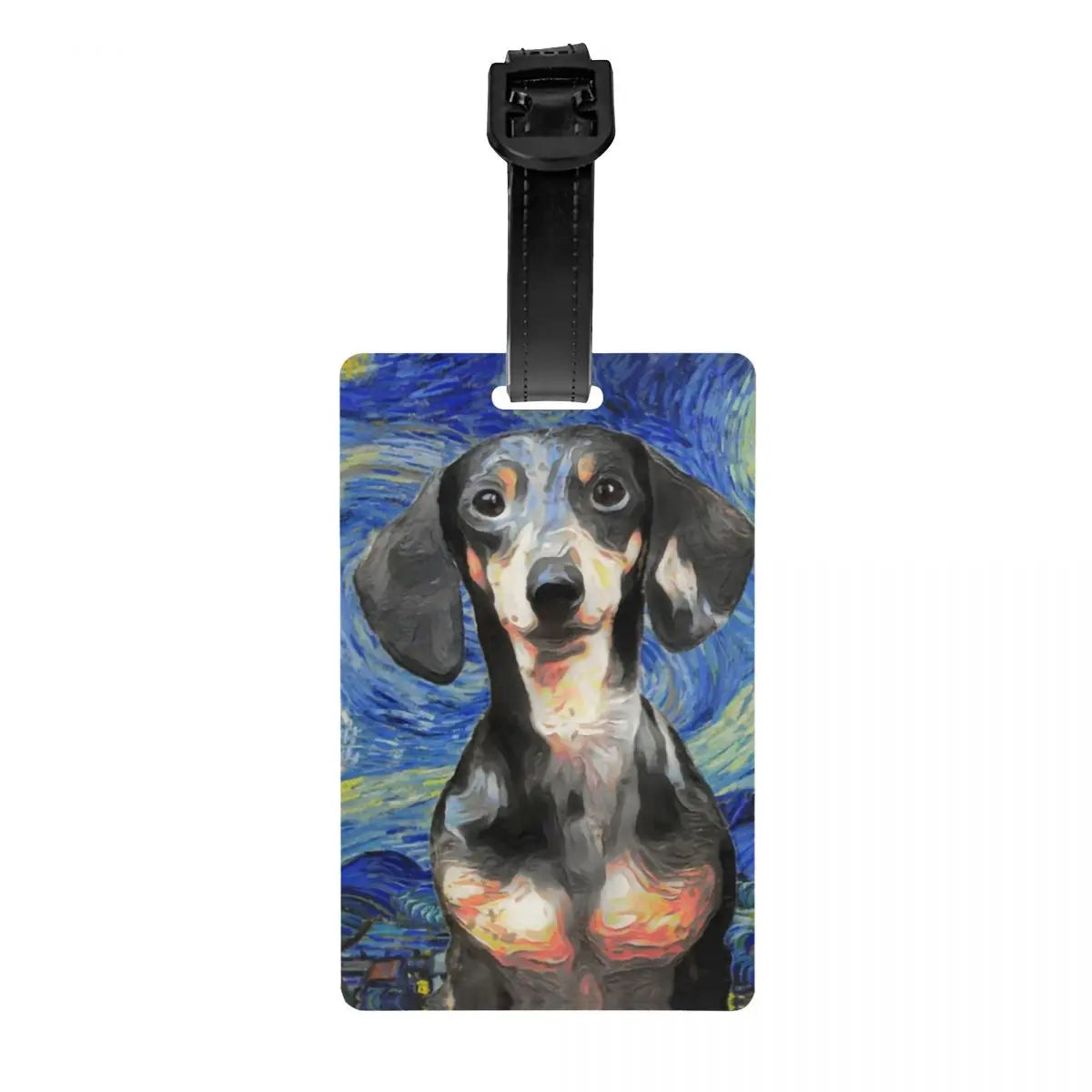 Custom Dachshunds Dog Luggage Tag Privacy Protection Badger Sausage Wiener Baggage Tags Travel Bag Labels Suitcase