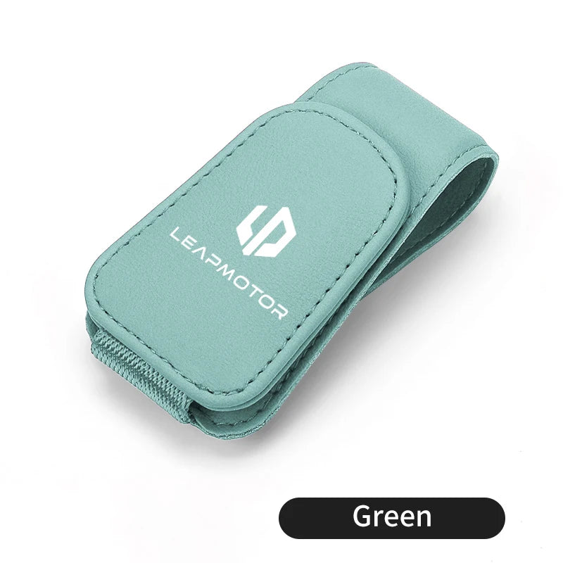 Car Sun Visor Eyeglass Hanger Leather Storage Holder Clip For Leapmotor Reev 2021 2022 2023 2023 LP Leap T03 S01 C11 C01