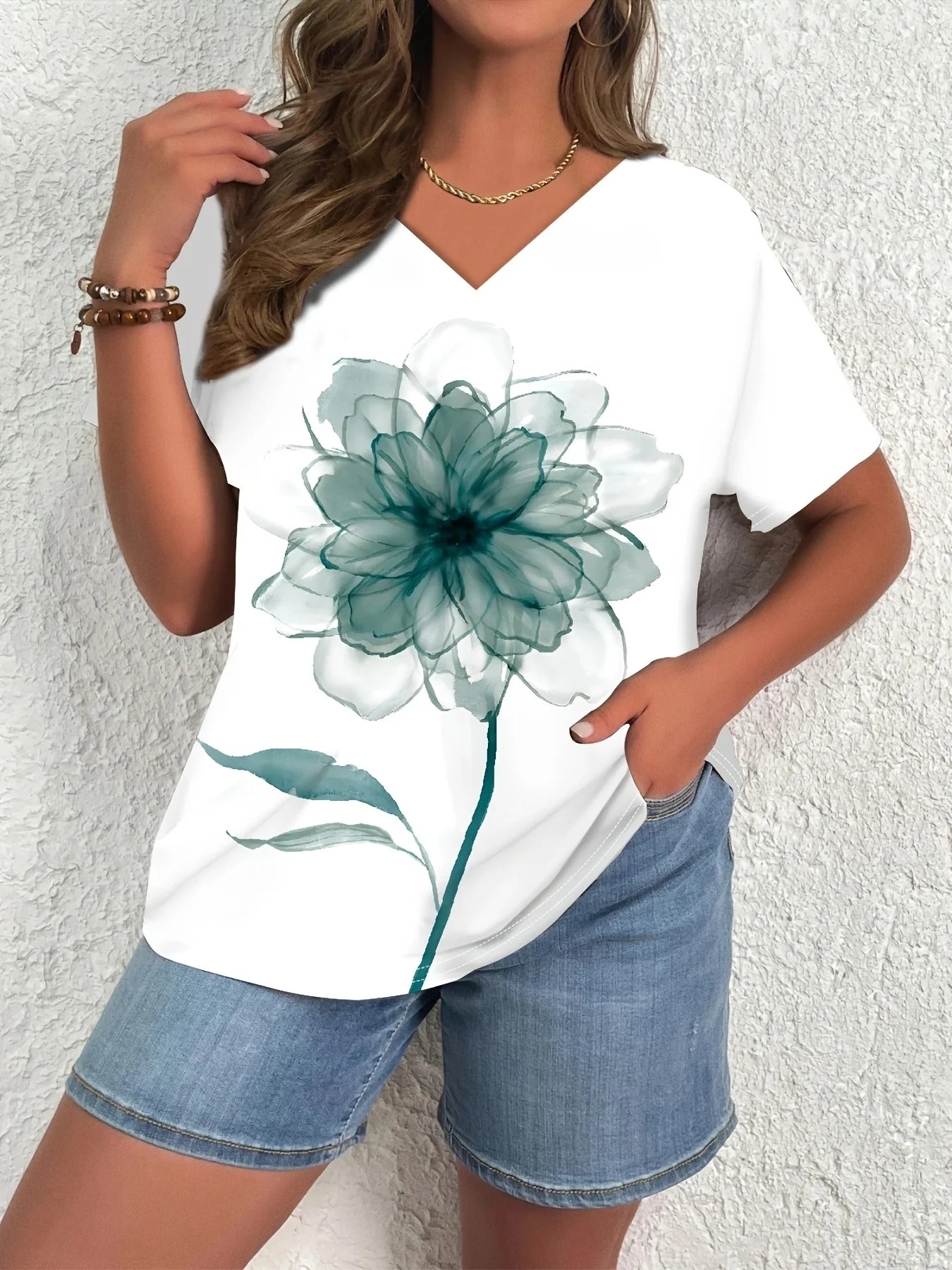 Plus Size Elegant Casual Woman T-Shirt Fashion Loose T-Shirt Woman Temperament Long sleeve T-Shirt Holiday Weekend