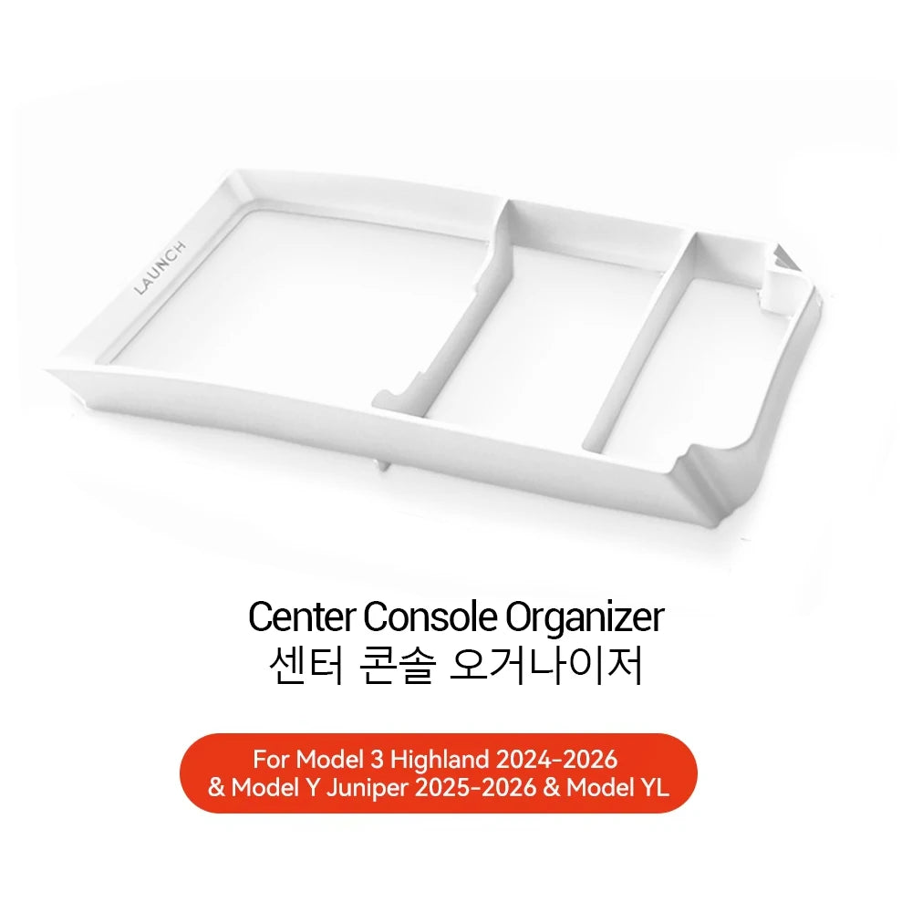 For Tesla Model 3/Y/YL Highland Juniper 2026 Center Armrest Storage Box Tray Console Organizer Box Accessories