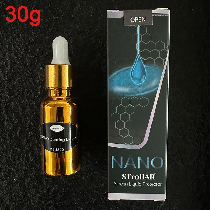 Nano Liquid Solution,Liquid Film Glass Coating Agent Repair Nano Oleophobic Hydrophobic for Mobile Phone Smart Watch