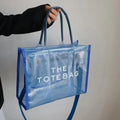 Fashion New High Capacity PVC Women's Bag Transparent Tote Bag Jelly Bag Handheld One Shoulder Crossbody Tote Bag