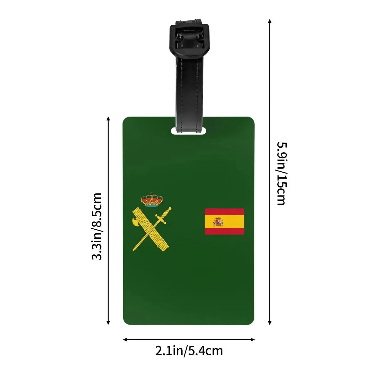 Spain Flag Plus Emblem Civil Guard Luggage Tags Suitcase Accessories Travel Baggage Boarding Tag Label Holder ID Name Address