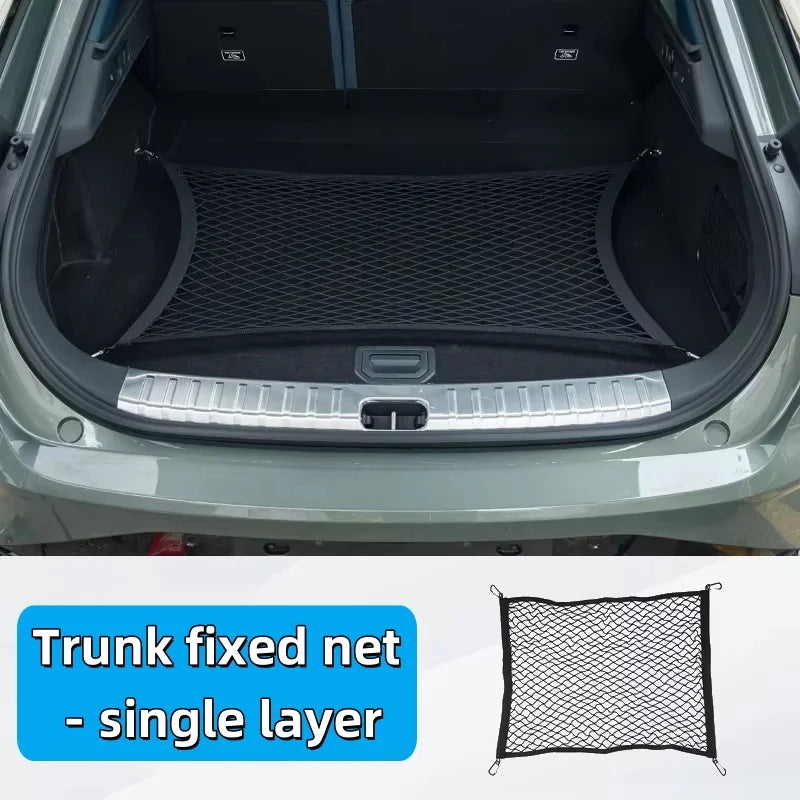 Trunk Net Pocket for Ford Mustang Mach E 2021-2025 Car Trunk Luggage Fixing Net Elastic Nylon Slip Bag Car Interior Accessories