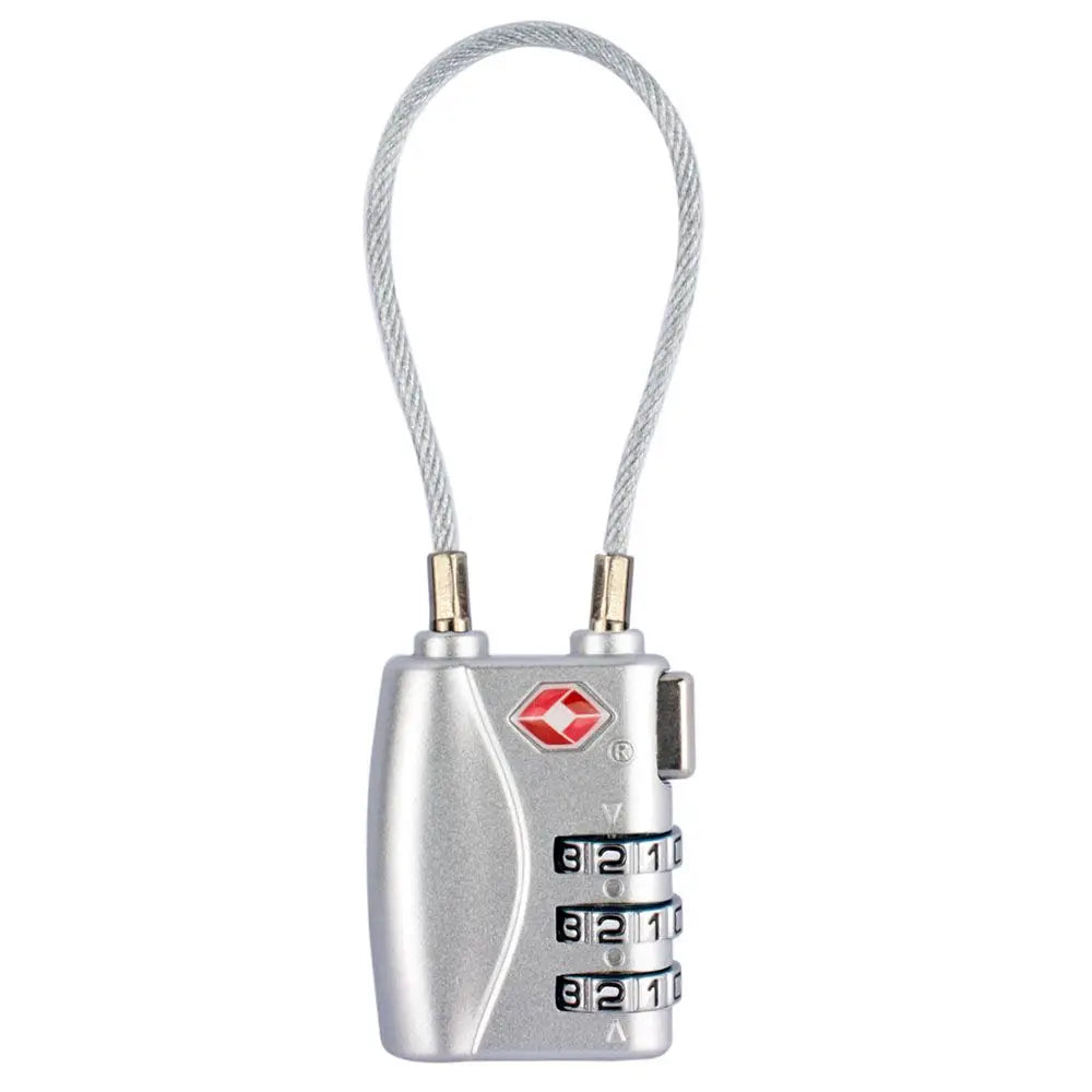 Security Small Padlock Cable Luggage Lock Padlock with Steel Cable Smart Combination Lock TSA Customs Lock Customs Code Lock