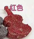 Amazing Luxury Pop Violin Crystal Evening Bag Party Handbag Diamond Clutch Bag Banquet Pouch Wedding Day Clutches