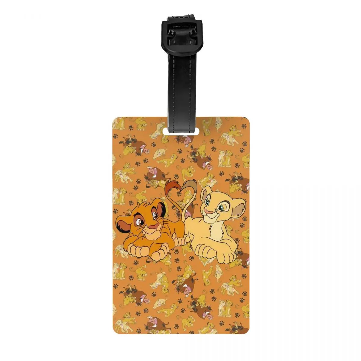 Custom Rafiki Luggage Tag With Name Card The Lion Cartoon K-Kings Privacy Cover ID Label for Travel Bag Suitcase