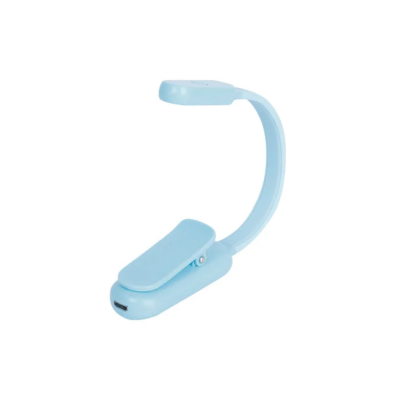 Mini LED Book Night Lamp - 3 Brightness Adjustable USB Rechargeable Clip-On Lamp for Travel, Bedroom, Dormitory, Reading