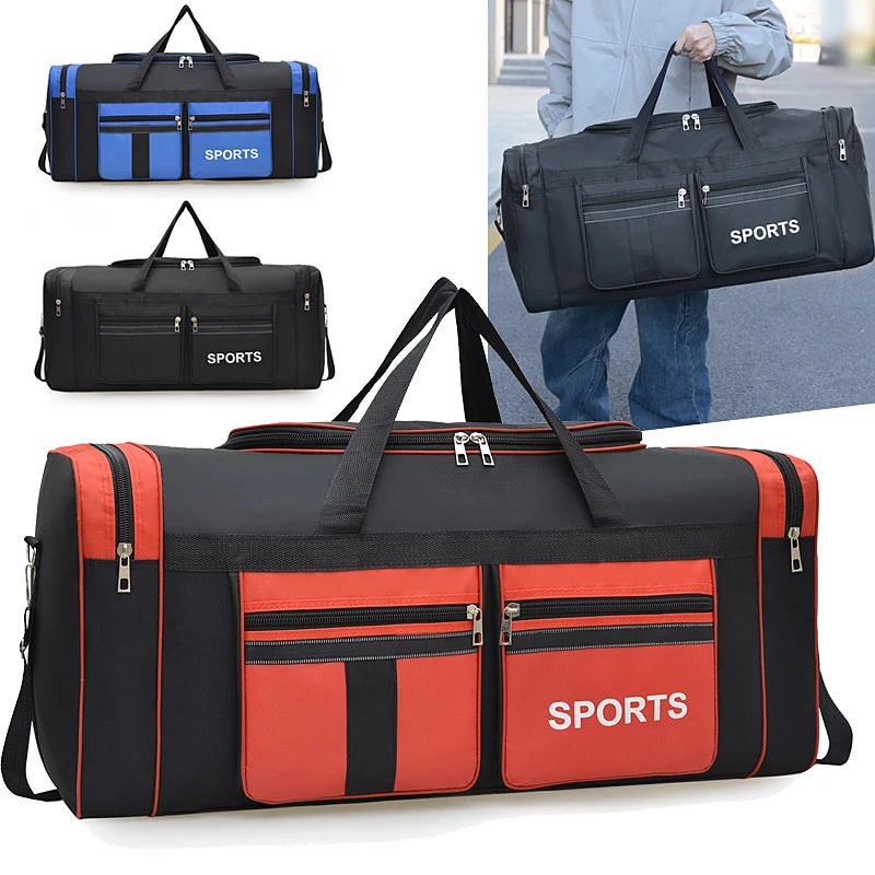 Men's Foldable Travel Bag, Sports Travel Bag, Moving Bag, Cross-Body Storage Luggage Bag