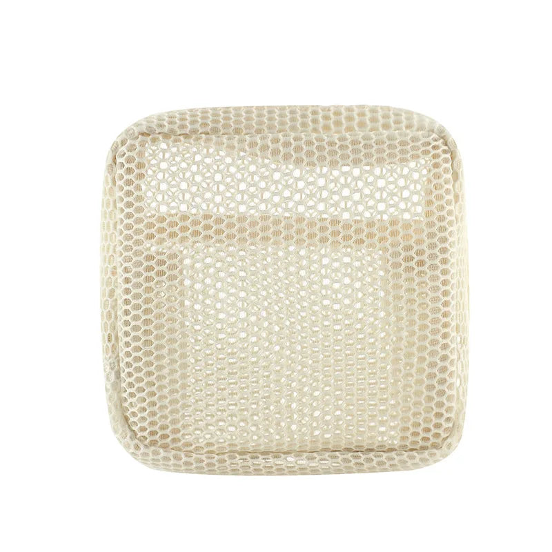 Square Mesh Cosmetic Bag Portable Lipstick Cosmetic Storage Bag with Zipper Multi-purpose Sundries Storage Bag Cute Student Case