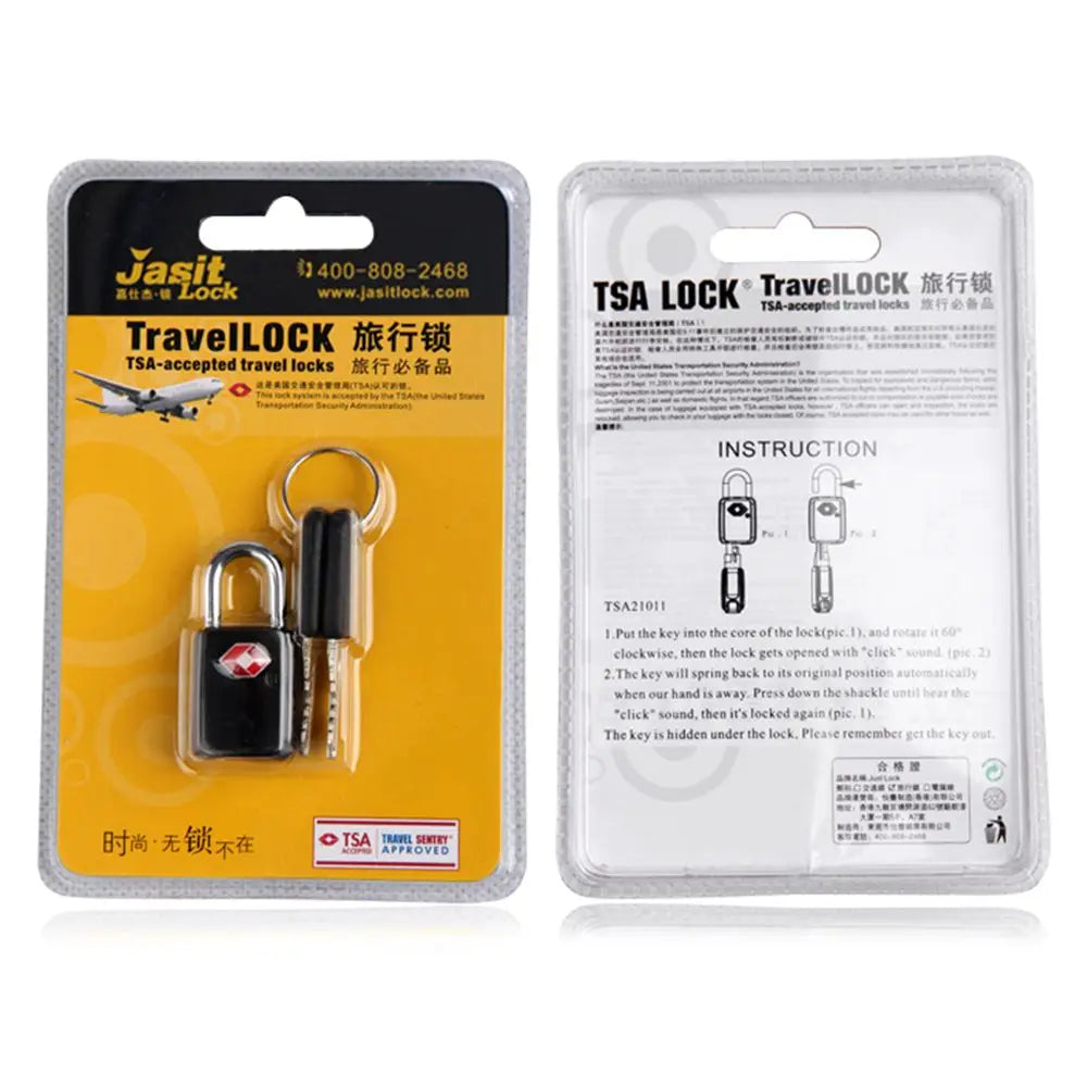 High Security Portable Small Padlock Locks TSA Customs Lock Luggage