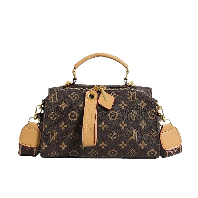 New retro printed handbag, new large capacity pillow bag, versatile and fashionable commuting broadband,single shoulder diagonal
