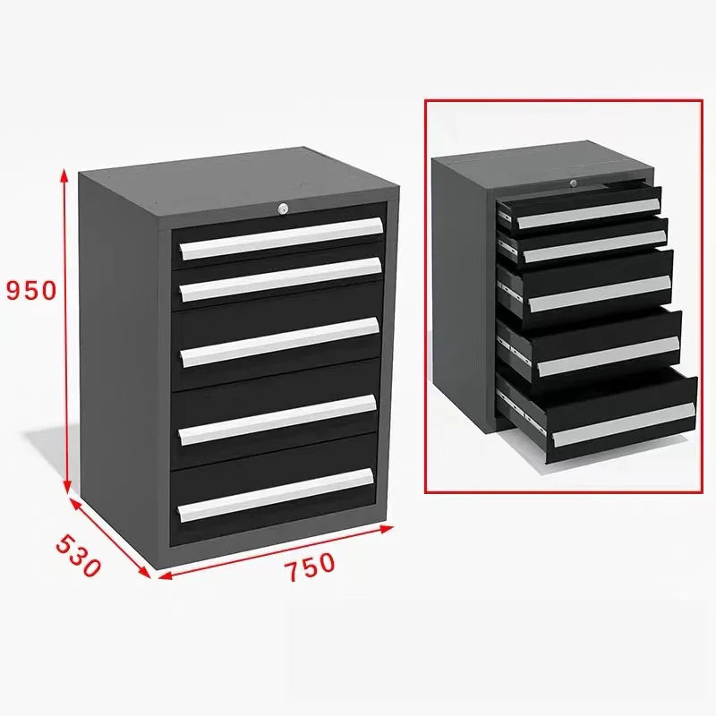 Sturdy High Quality Steel Tool Cabinet With Drawers With Double-door  And Wall Cabinet With Pegboard For Workshop
