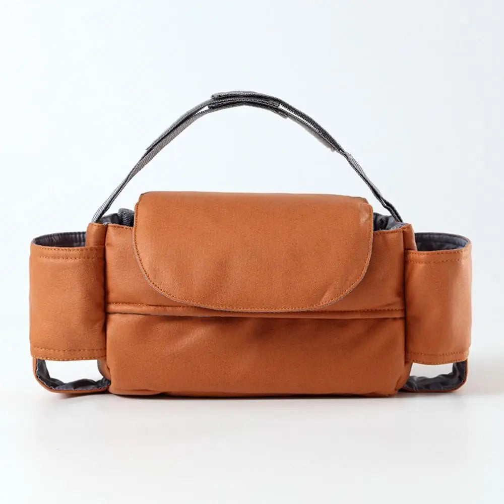 Large Capacity Baby Pram Organizer Multifunctional Insulated Pocket Travel Diaper Bag Detachable Design Solid Color