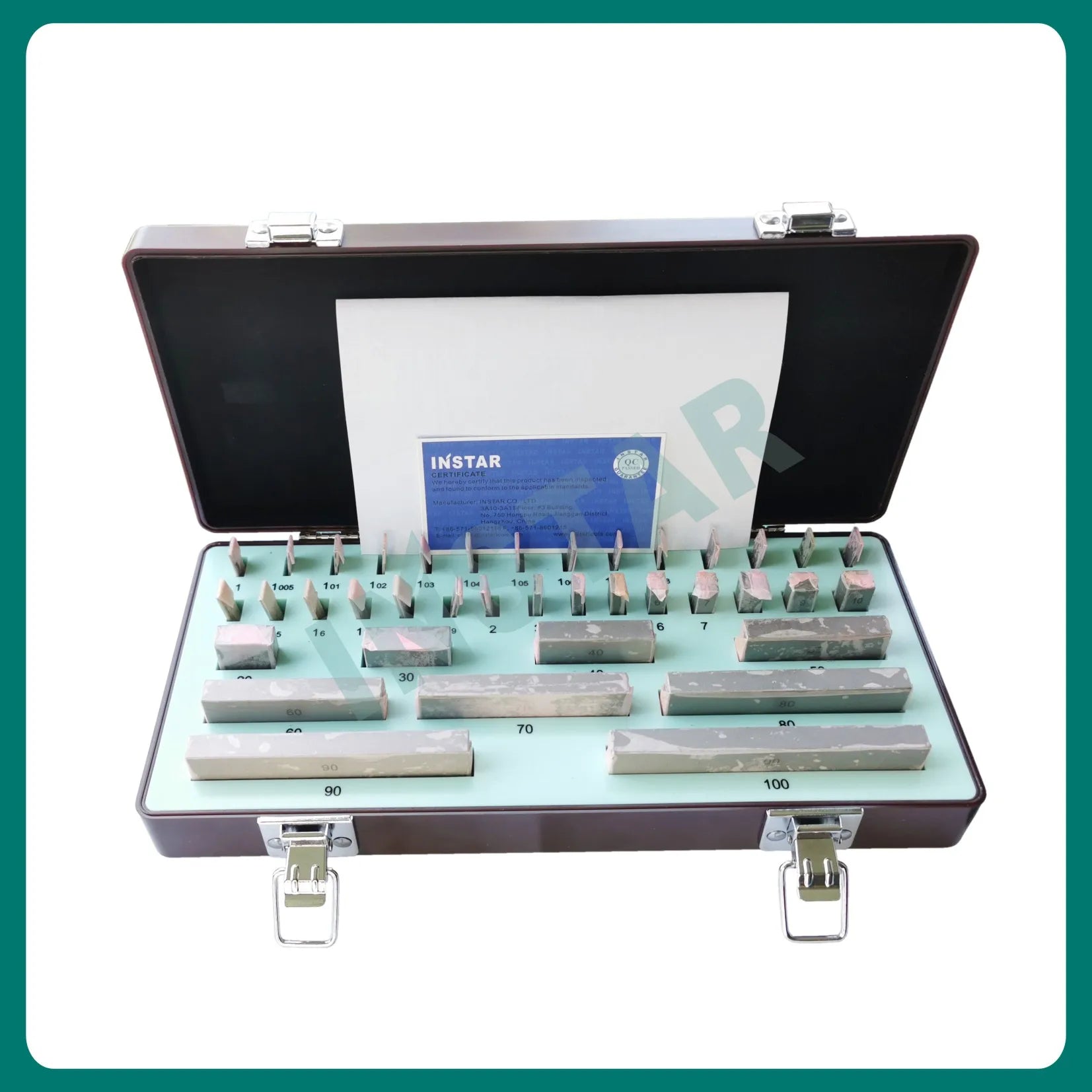 INSTAR Gage Block Set 38PC 47PC Grade 0 High Accuracy 0.00045mm Hardened Steel Gcr15 Industrial Quality 1.005-10-30-50-100mm