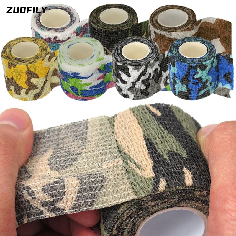 New Self Adhesive Non-woven Colorful Bandage Survival Elastic Band Wound Protection Joint Fixation Outdoor Emergency Equipment