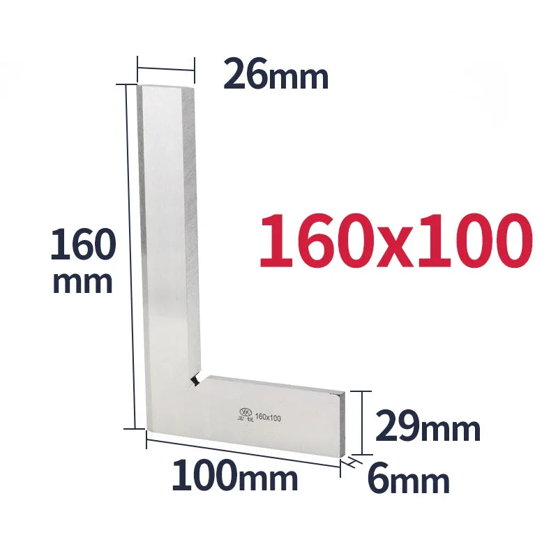 90 Degree Knife Edge Square Ruler Measuring Multi Angle Bladed Try Square Angle Ruler L-shaped Ruler Set Squads Gauge Tool