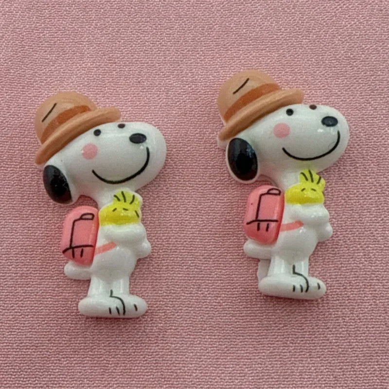 10pcs resin cute little dog pendant, DIY jewelry making earrings, keychain accessories