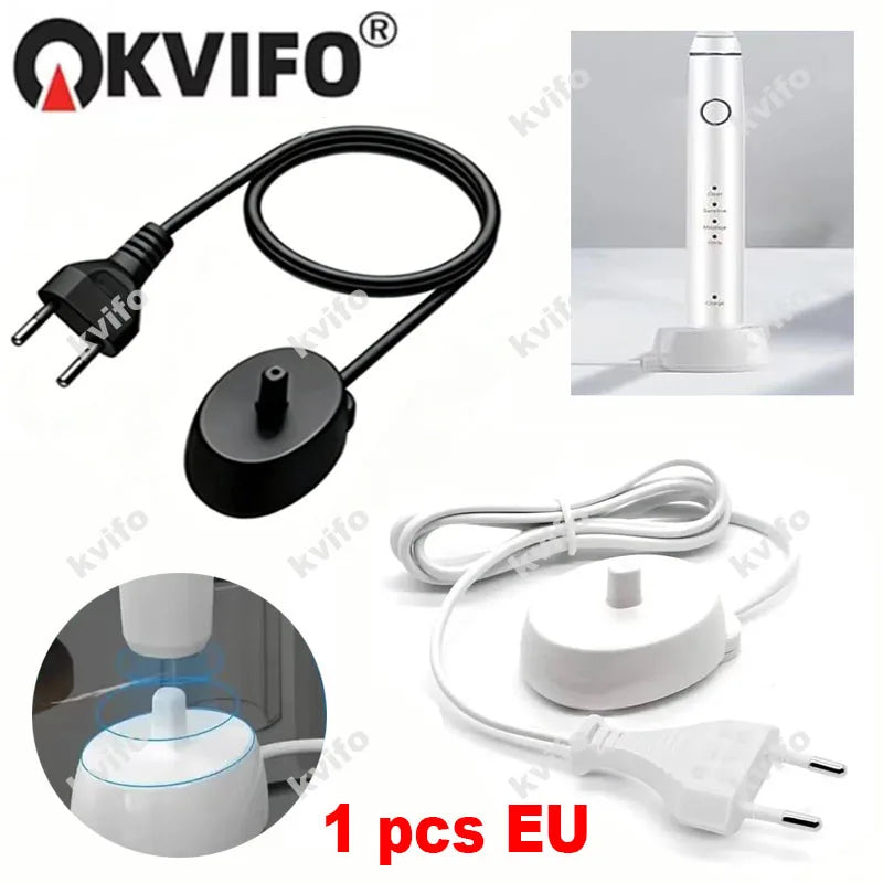 EU Charger Fit for Oral B Braun Electric Toothbrush iO Series 3 4 5 6 1000/3000/5000/7000/7500 Waterproof Inductive Base