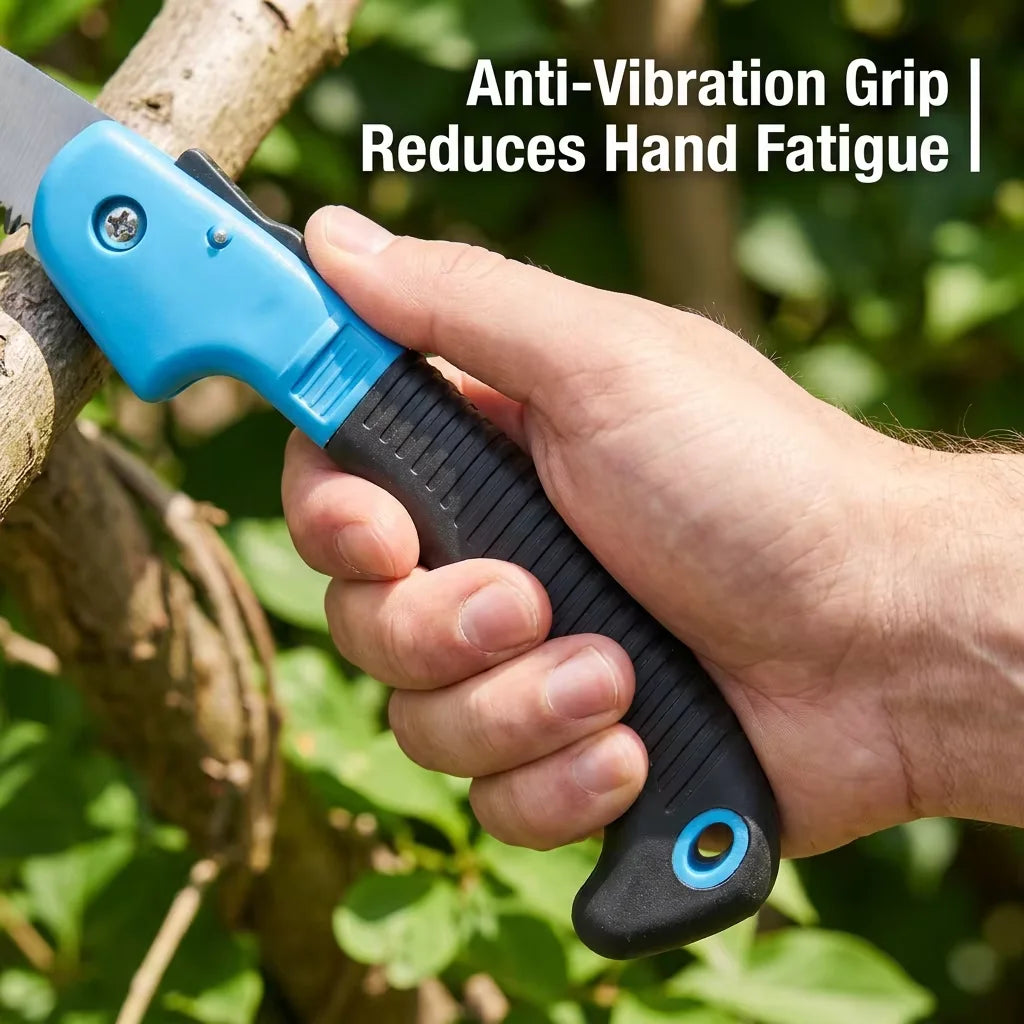 6 Inch Folding Pruning Saw High Carbon Steel Blade Hand Saw for Garden Tree Branch Cutting with Secure Lock & Anti-Slip Handle