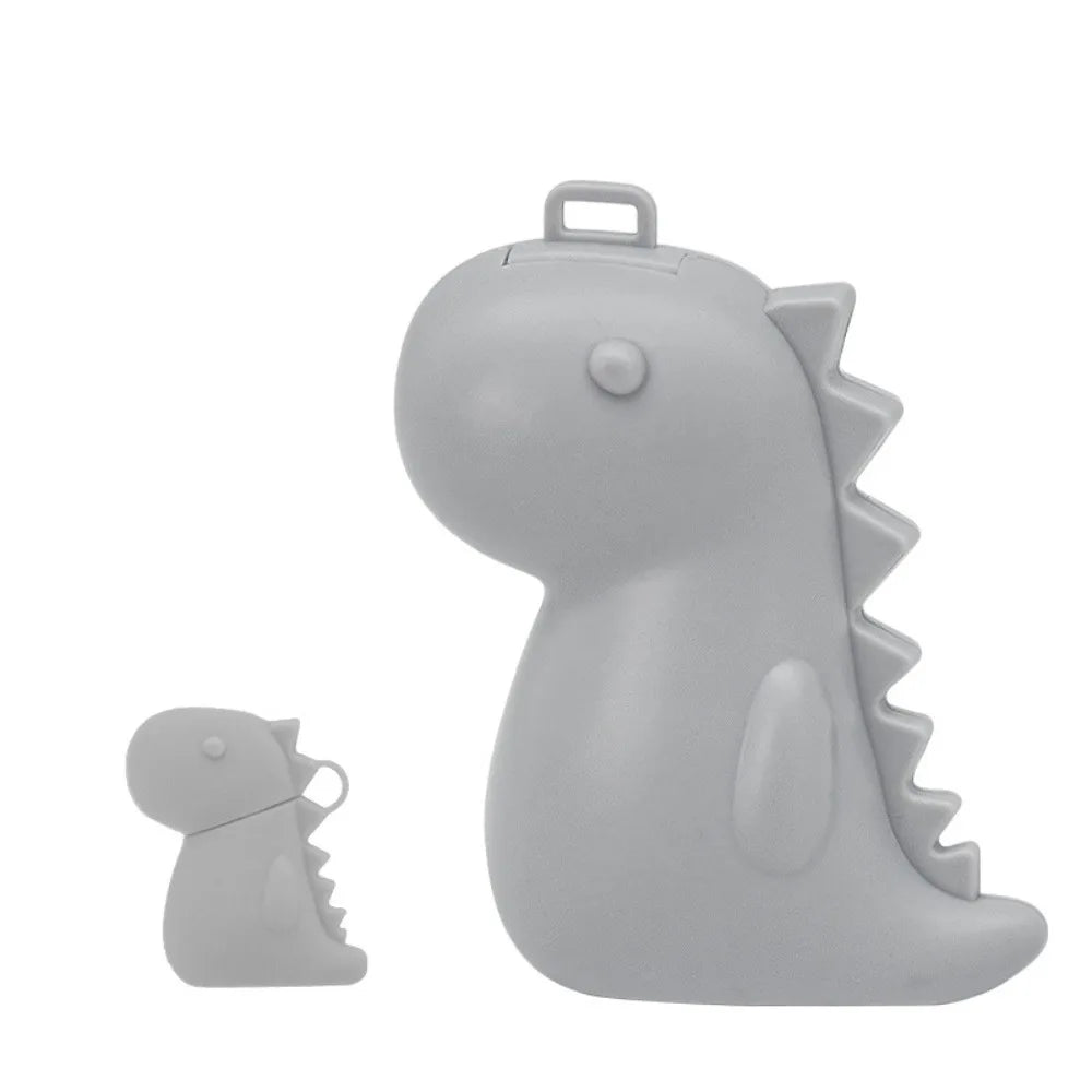 2in1 Toothbrush Head Protective Cover with Mini Toothpaste Storage Box Dinosaur Shape Toothbrush Case Cap Plastic Compact