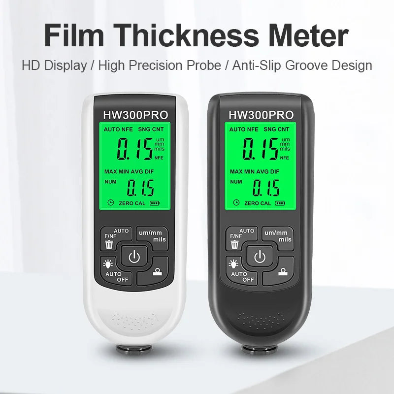 HW-300PRO Digital Car Coating Paint Thickness Gauge For Cars Paint Film Powder Thickness Gauge Tester Manual Paint Tool