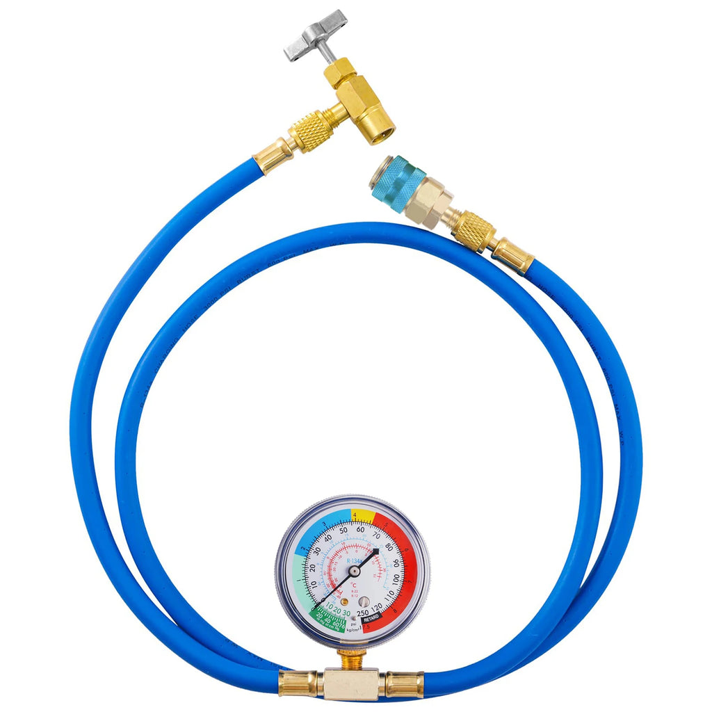 Recharge Kit R134A Recharge Measuring Hose Can Tap Gauge Refrigerant Charging Pipe Air conditioning pipes and connectors