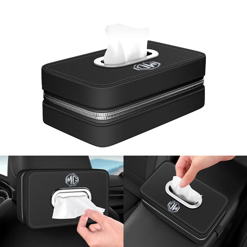Car Seatback Tissue Box Paper Towel Bag Napkin Storage Case Accessories For Morris Garages MG 6 3 5 7 TF ZR ZS HS GS GT Hector R