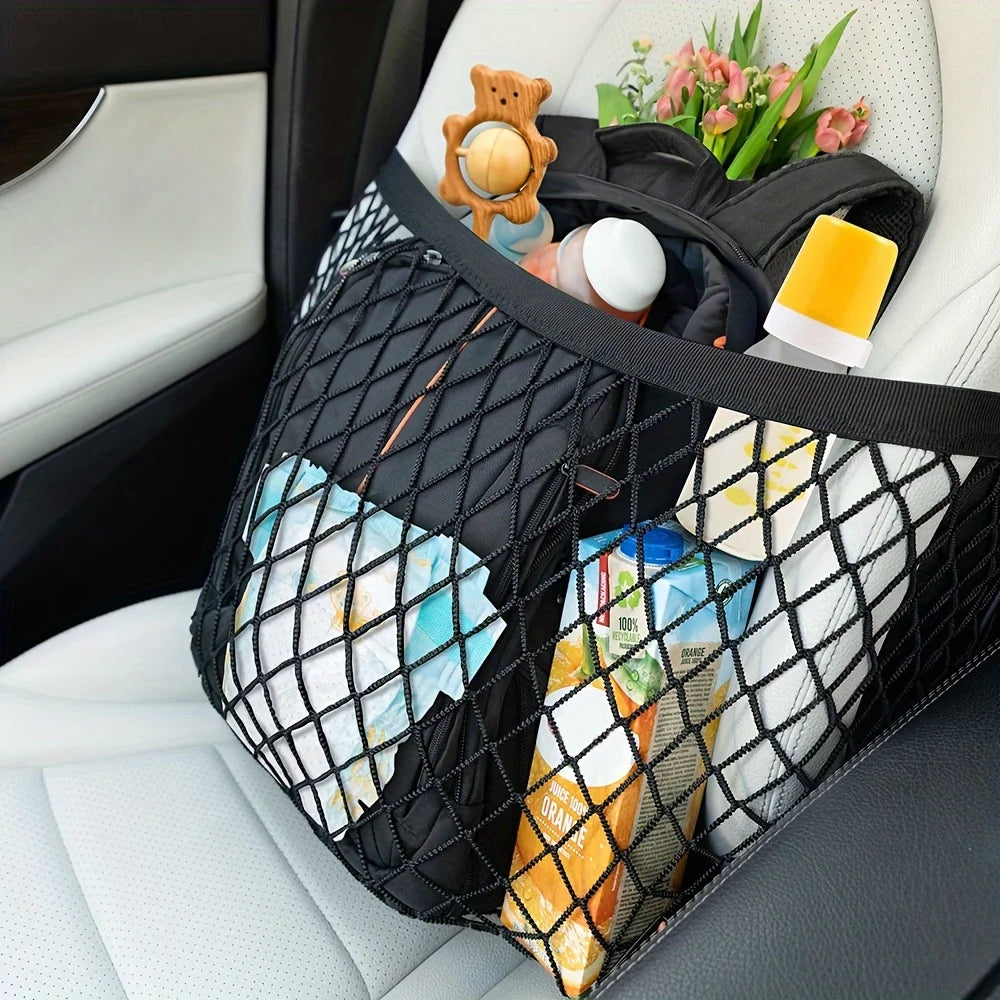 50*40cm Car Seat Net, Strap Design, Black, Universal for Car, SUV, Truck