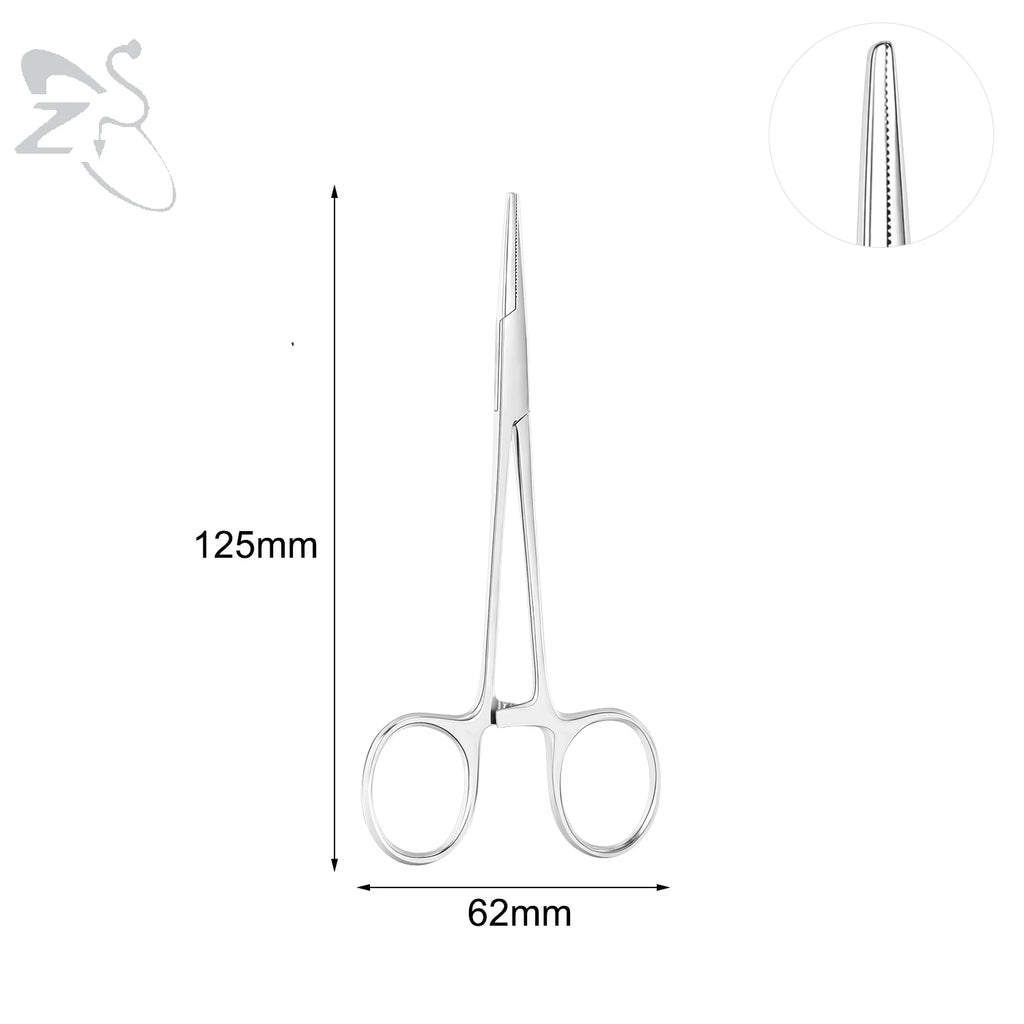 ZS 1PC Stainless Steel Piercing Clamp Slotted Locking Forcep Opening Piercing Plier Tool for Ear Lip Belly Navel Tongue Piercing
