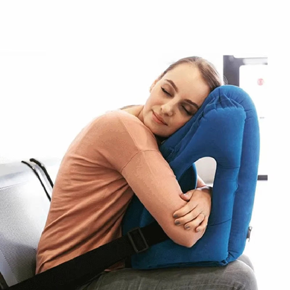 Inflatable Travel Pillow Office Nap Pillow  Airplane Flight Outdoor Sleeping Bag Train Pillow Sleepf Portable Cushion Neck Pillo