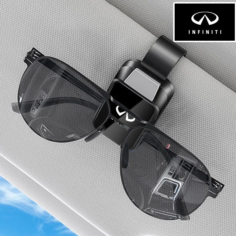 Car Sun Visor Carbon Glasses Sunglasses Clip Holder case Storage for INFINITI QX60 QX80 QX50 QX55 Q50 Q60 QX70 Q70 assecories