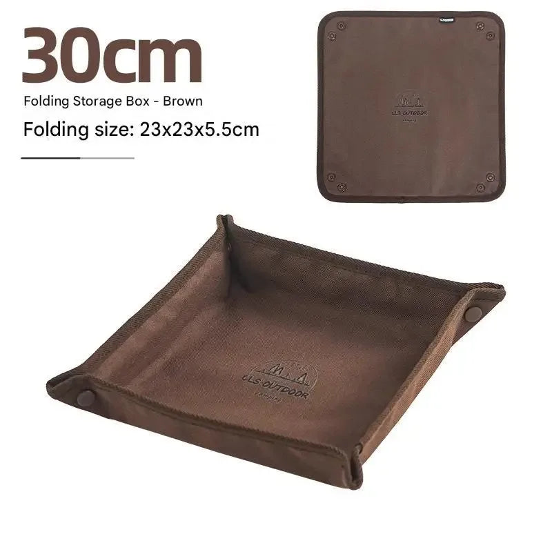 Outdoor Camping Storage Tray Home Travel Storage Box Camping Portable Folding Table Stacked Square Clutter Storage Tray