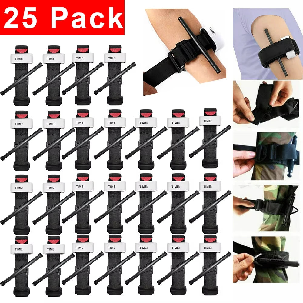 25/10/5/1Pcs Portable emergency slow-release 95CMtourniquet emergency tourniquet outdoor medical tactical equipment CAT
