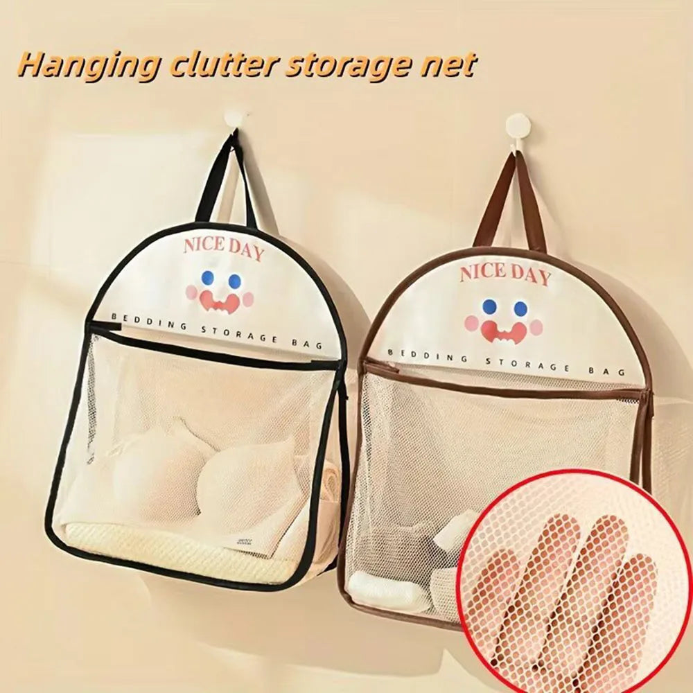 Cute Wall Hanging Breathable Mesh Bag Underwear Storage Bag Socks Storage Bag Wardrobe Organizer Storage Underwear Accessories