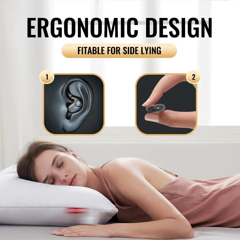 Lenovo Sleep Headphones Invisible Earbuds Noise Reduction TWS Wireless Headsets Sport Stereo Earphones Bluetooth 5.3 For iPhone