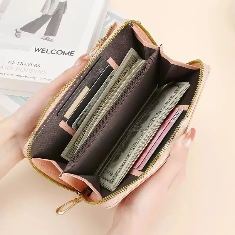 Women Touchable Phone Bag Crossbody Anti-theft Multifunctional Shoulder Bag Transparent Mini Purse Wallet Phone Pouch Messenger