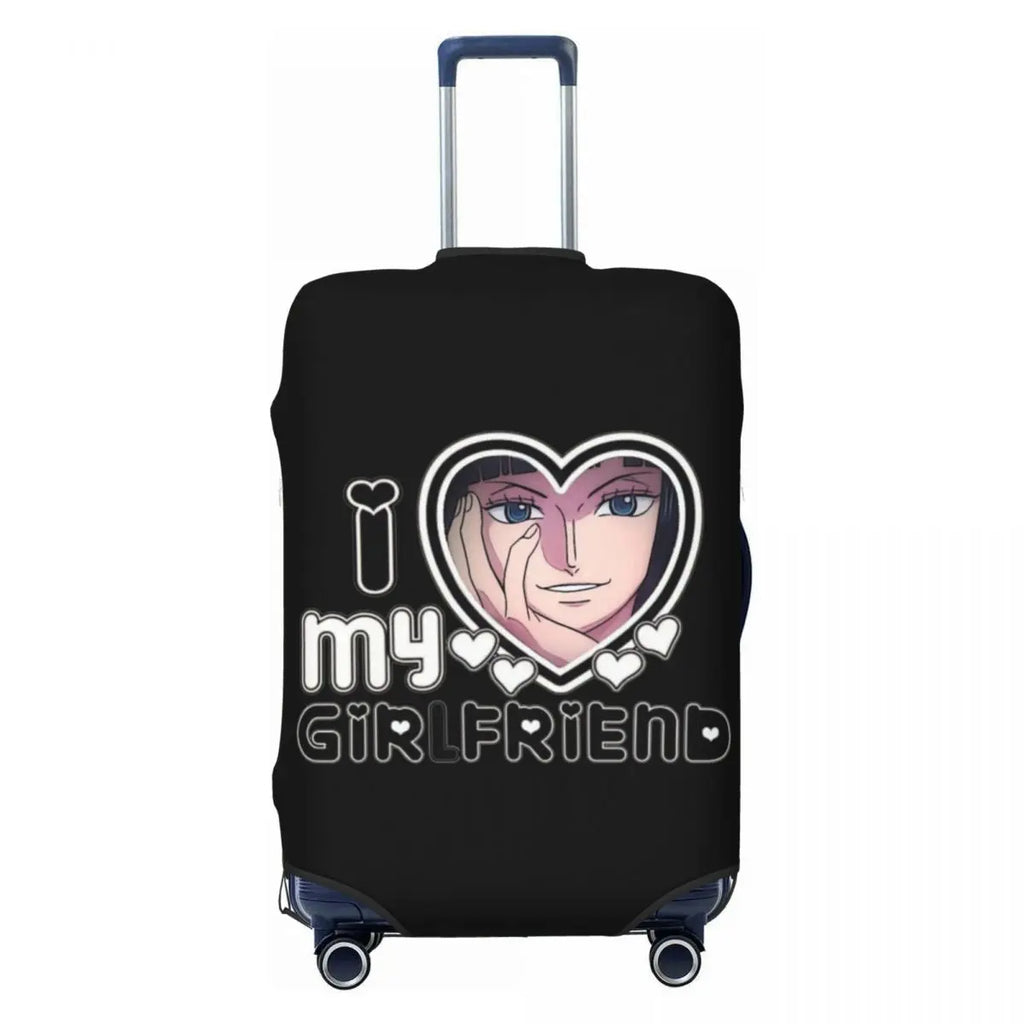 The Cheerful Pirate Flashing Victory Signs Suitcase Cover Flight Anime One Piece Elastic Luggage Case Cruise Trip Protection